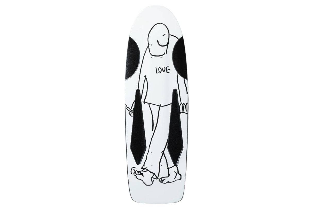 KROOKED Skateshop Day Beamer Love 10.75 White Skateboard Deck Skateboard Decks Krooked 