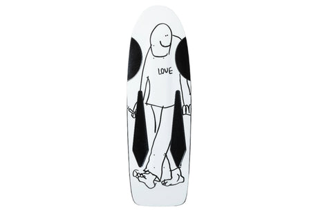 KROOKED Skateshop Day Beamer Love 10.75 White Skateboard Deck Skateboard Decks Krooked 