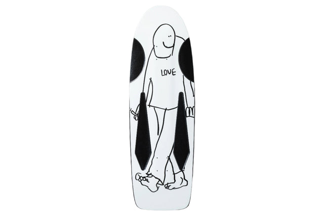 KROOKED Skateshop Day Beamer Love 10.75 White Skateboard Deck Skateboard Decks Krooked 