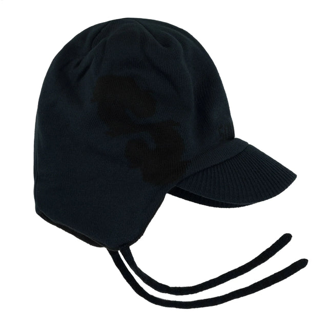 SOUVENIR Knit Visor Cap Black Men's Beanies Souvenir 