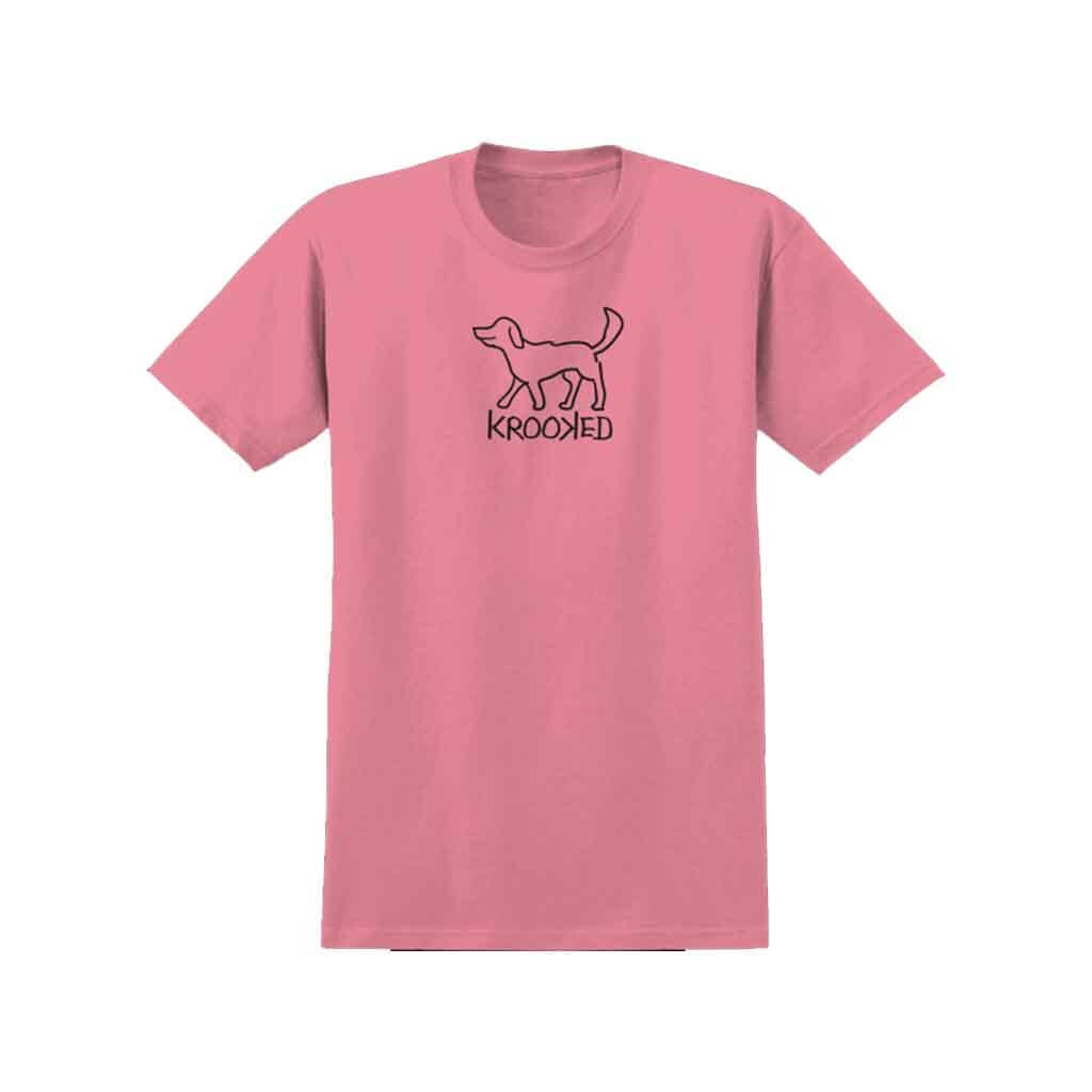 KROOKED El Perro T-Shirt Pink Men's Short Sleeve T-Shirts Krooked 