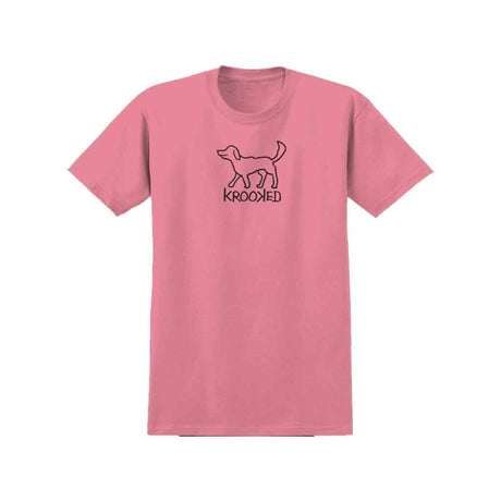 KROOKED El Perro T-Shirt Pink Men's Short Sleeve T-Shirts Krooked 