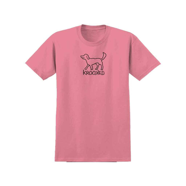 KROOKED El Perro T-Shirt Pink Men's Short Sleeve T-Shirts Krooked 