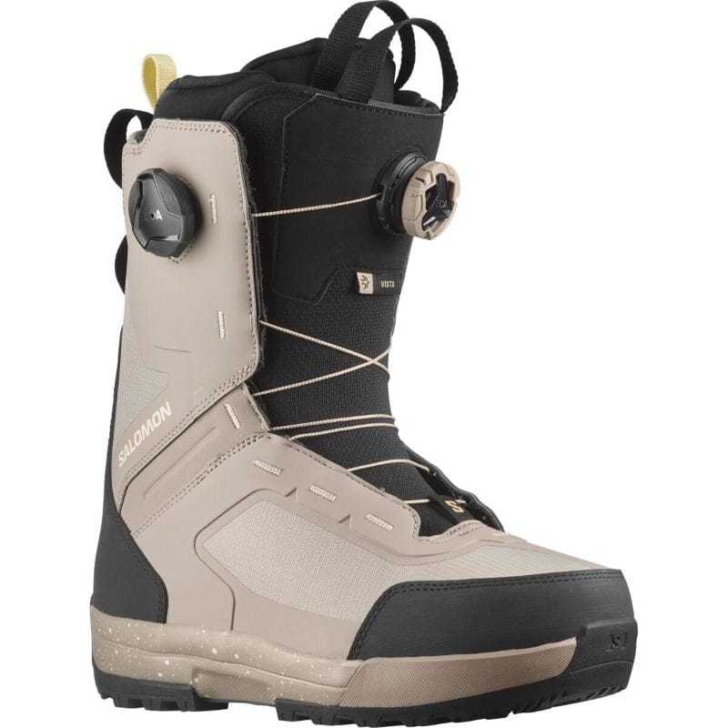 SALOMON Women's Vista Dual BOA Snowboard Boots Vintage Khaki/Black/Tender Yellow 2024 Women's Snowboard Boots Salomon 
