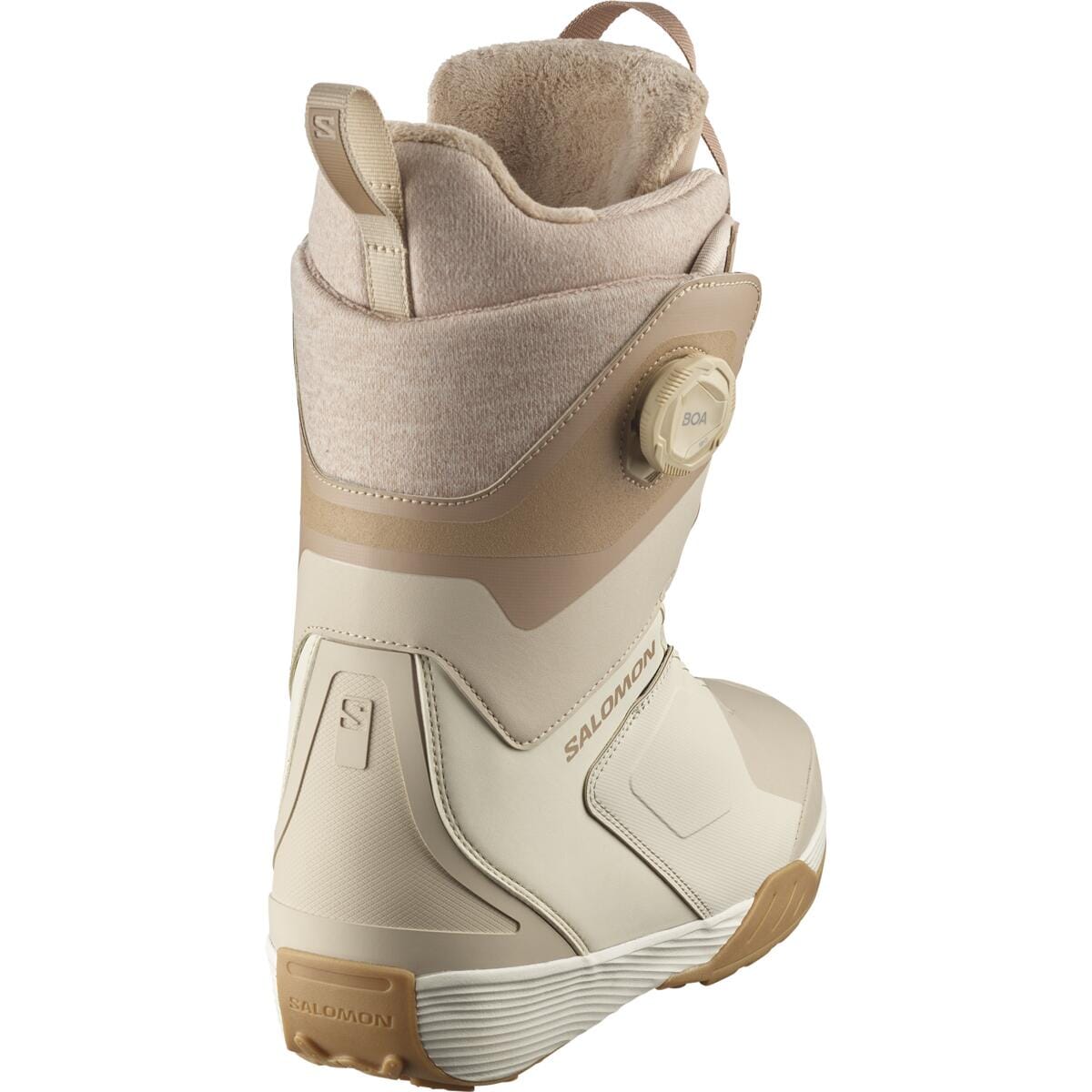 SALOMON Women's Kiana Dual BOA Snowboard Boots Natural/Cement/Almond Milk 2024 Women's Snowboard Boots Salomon 