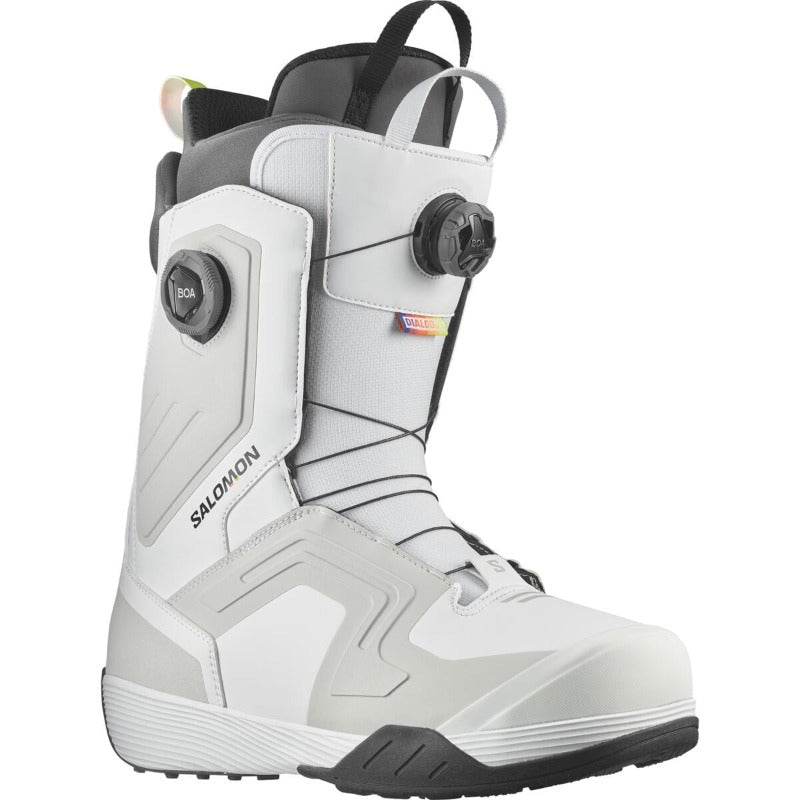 SALOMON Dialogue Dual BOA Snowboard Boots White/Grey Pinstripe/Black 2024 Men's Snowboard Boots Salomon 