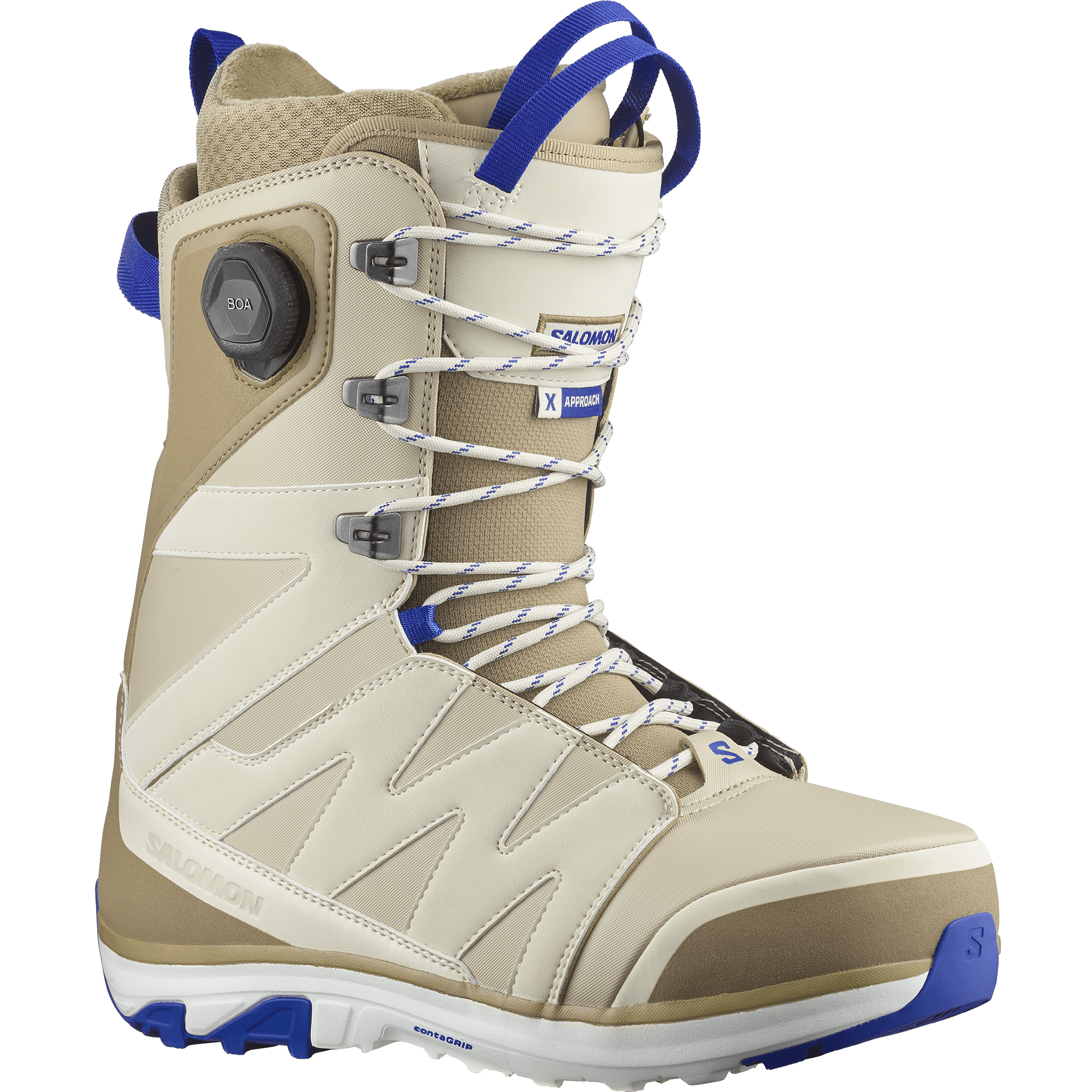 SALOMON X Approach Lace SJ BOA Snowboard Boots Desert Almond Milk Surf Freeride Boardshop