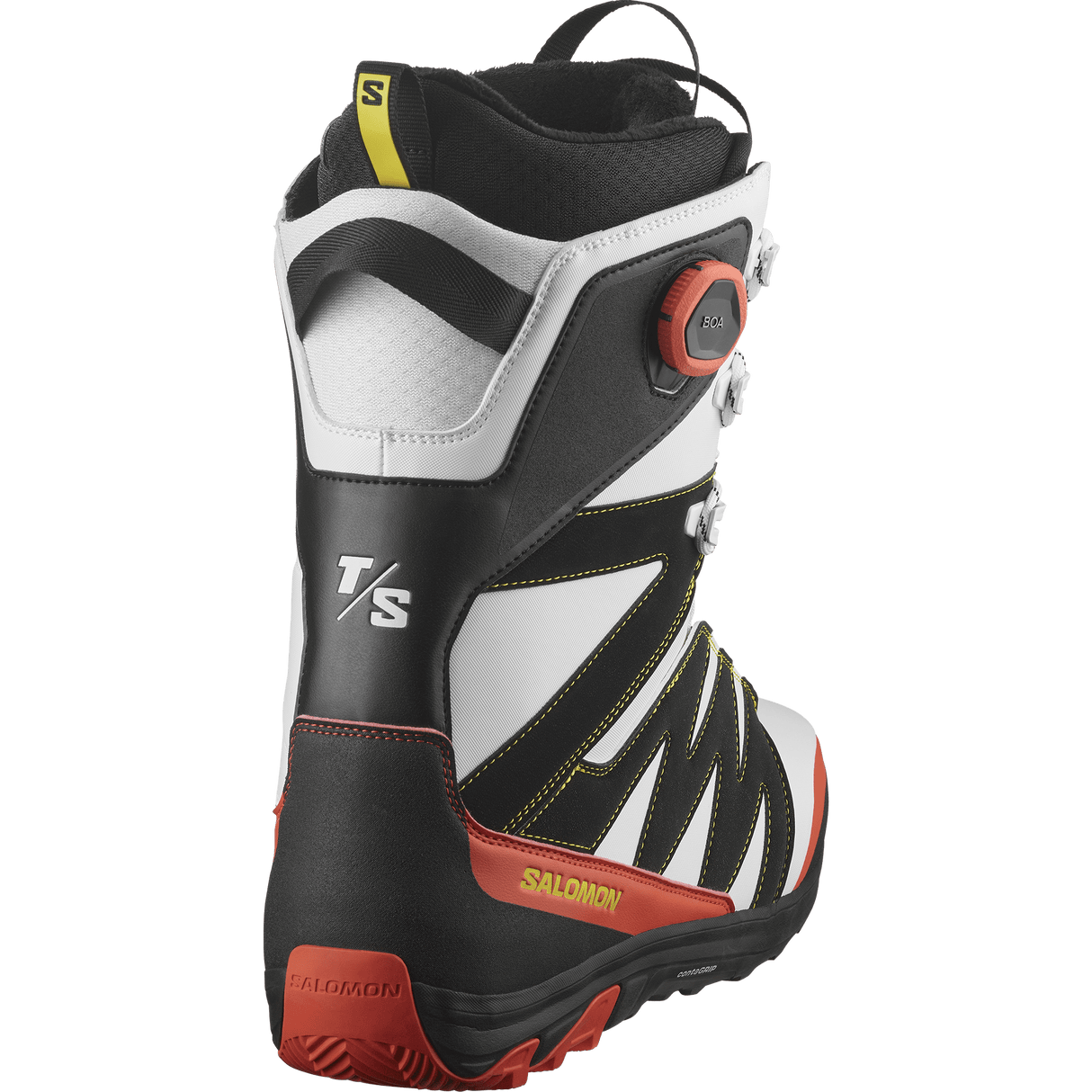 SALOMON X Approach Lace SJ BOA Torment Snowboard Boots White/Cherry Tomato/Black 2025 Men's Snowboard Boots Salomon 