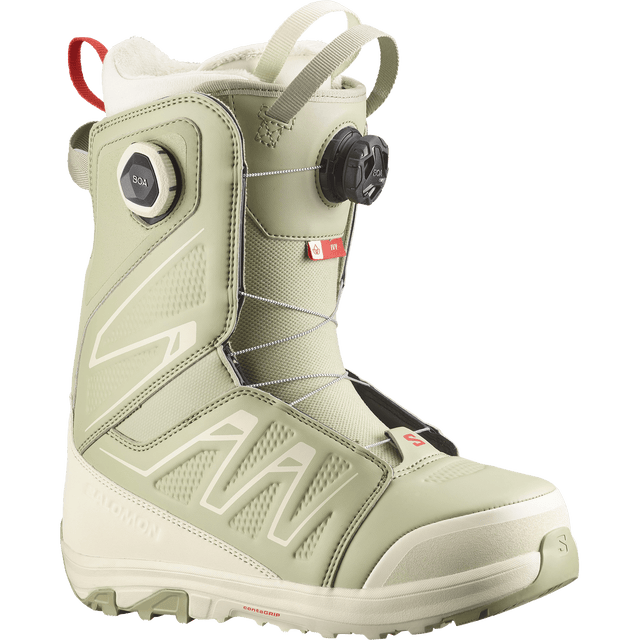 SALOMON Women's Ivy BOA SJ Snowboard Boots Tea/Almond Milk/Fiery Red 2026 Women's Snowboard Boots Salomon 