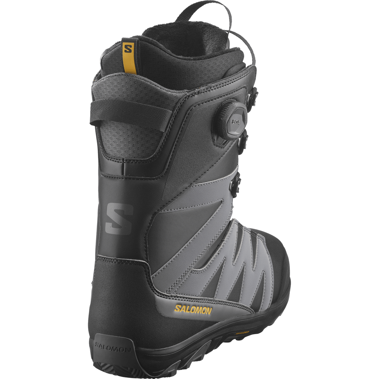 SALOMON X Approach Lace SJ BOA Snowboard Boots Black/Asphalt/Spicy Mustard 2027 Men's Snowboard Boots Salomon 