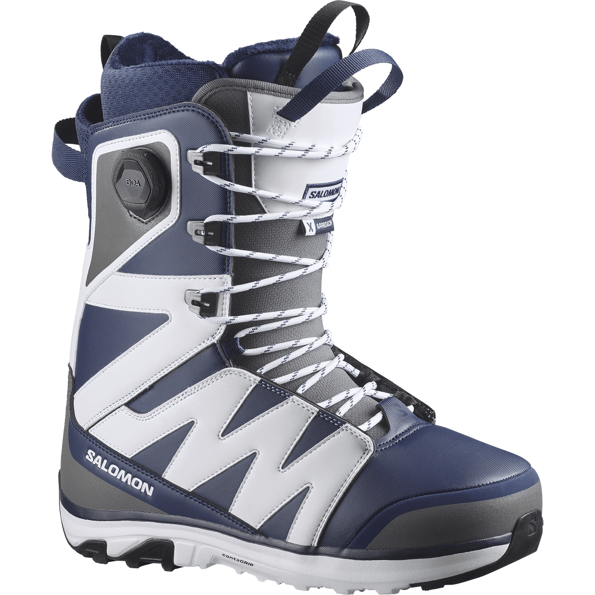 SALOMON X Approach Lace SJ BOA Team Snowboard Boots Naval Academy/White/Castlerock 2027 Men's Snowboard Boots Salomon 