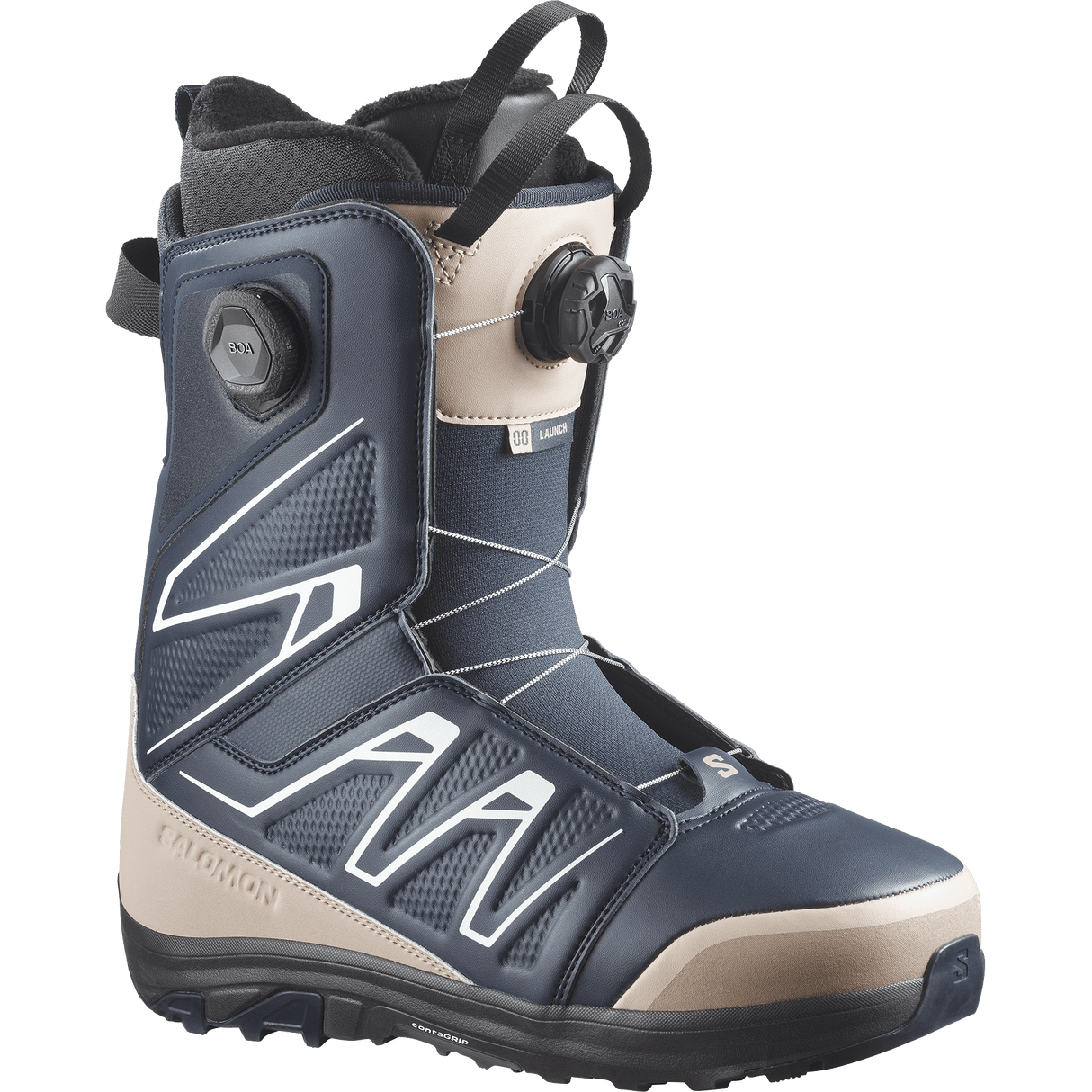 SALOMON Launch BOA SJ Snowboard Boots Blue Nights/Safari/White 2027 Men's Snowboard Boots Salomon 