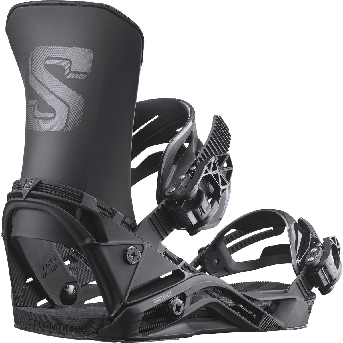 SALOMON District Snowboard Bindings Black 2027 Men's Snowboard Bindings Salomon 