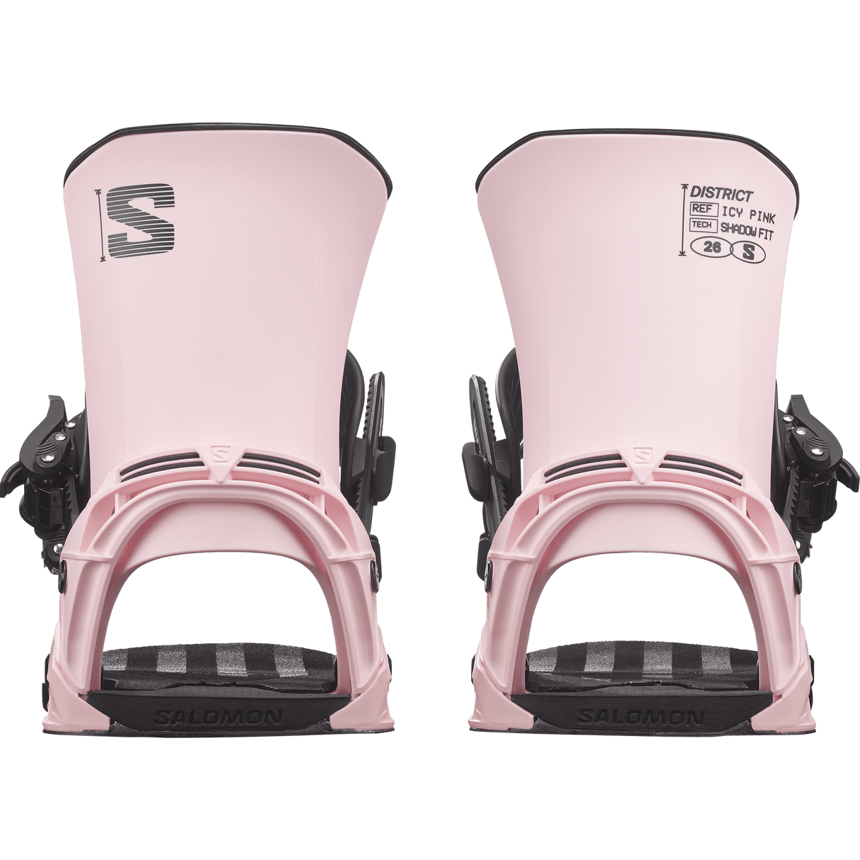 SALOMON Women's District Snowboard Bindings Icy Pink/Black 2027 Women's Snowboard Bindings Salomon 
