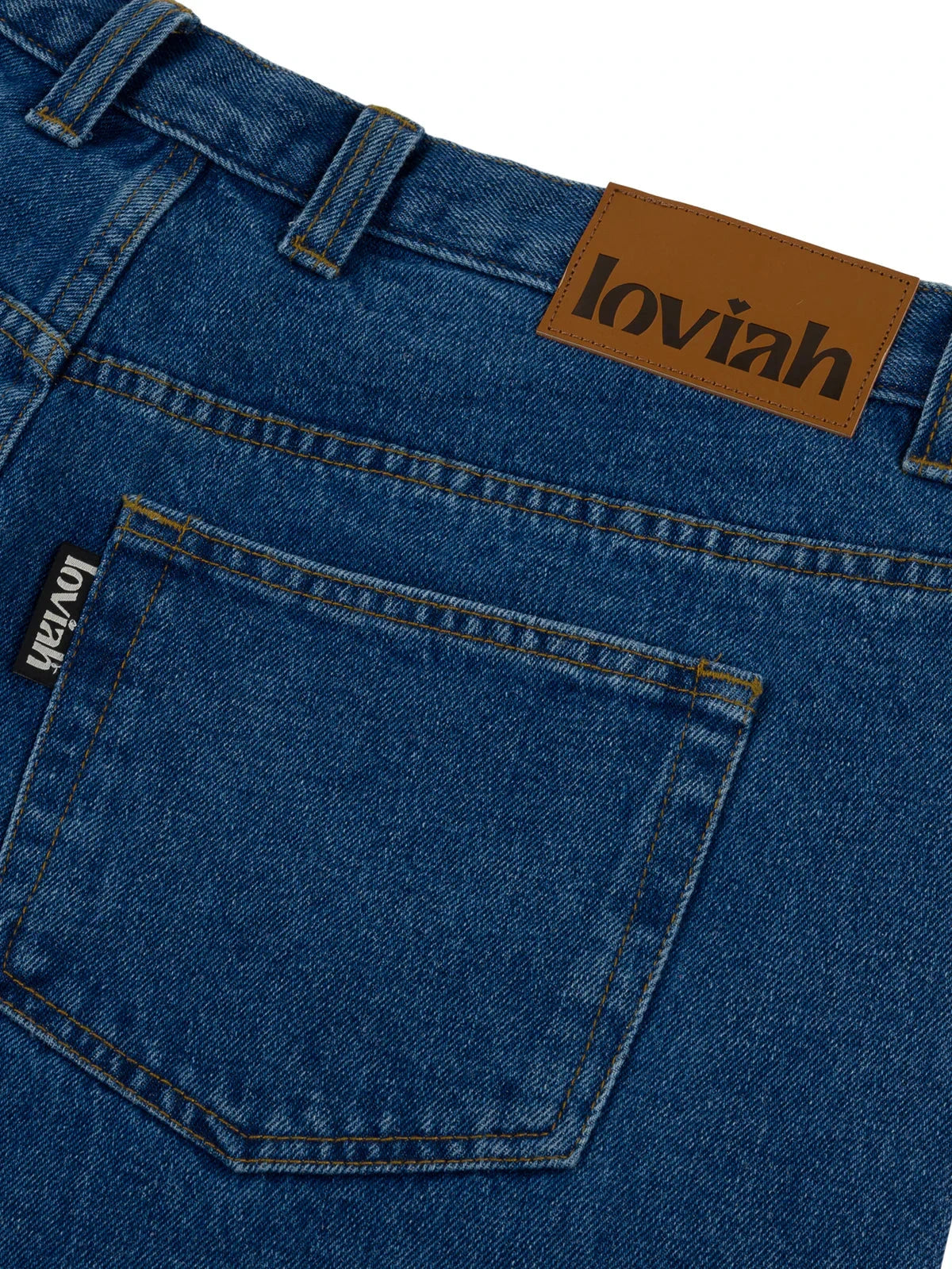 LOVIAH Heartman Denim Shorts Medium Indigo Wash Men's Walkshorts Loviah 