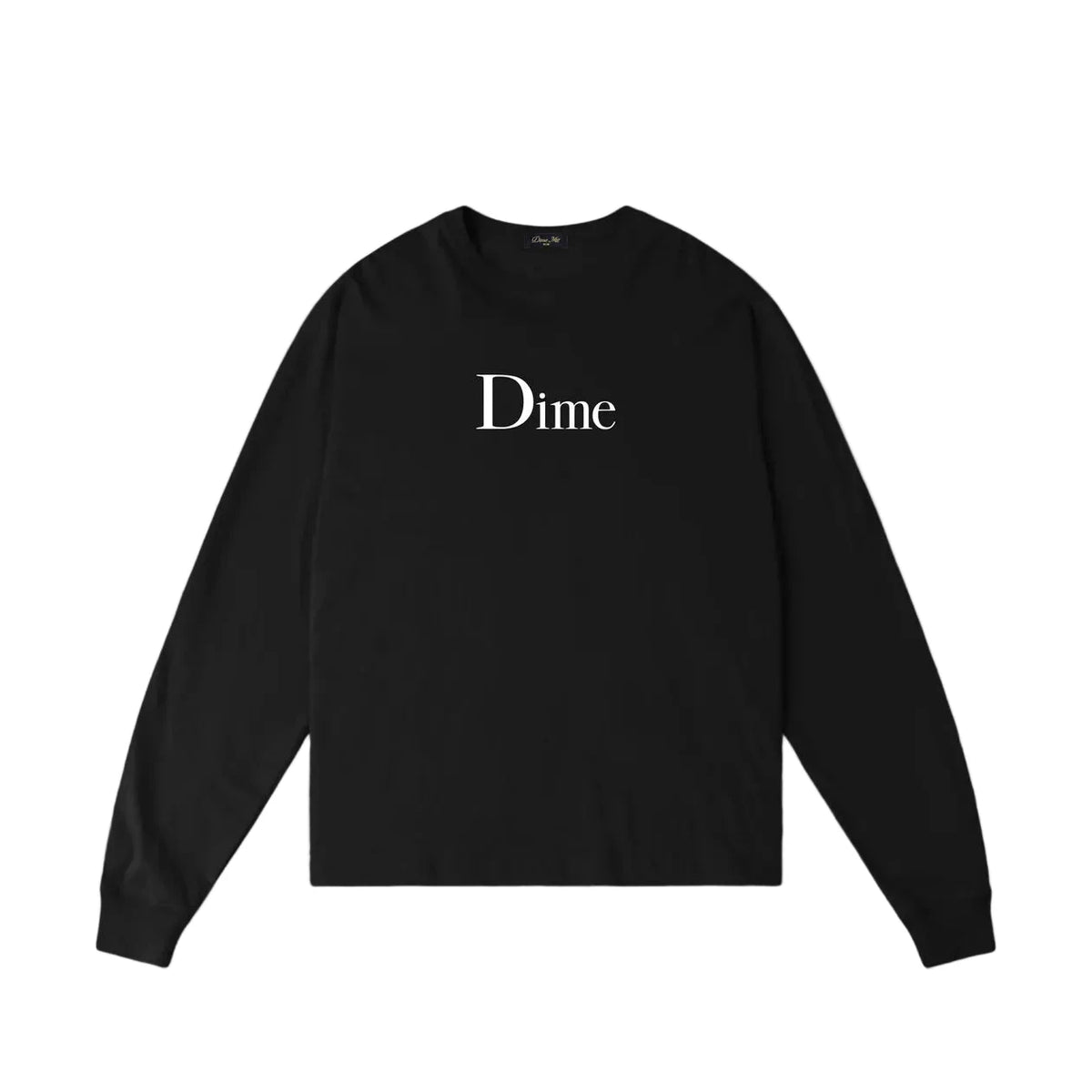 DIME Classic Big Logo Long Sleeve T-Shirt Pirate Black Men's Long Sleeve T-Shirts Dime MTL 