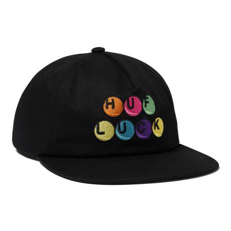 HUF Lucky 5 Panel Snapback Hat Black Men's Hats huf 
