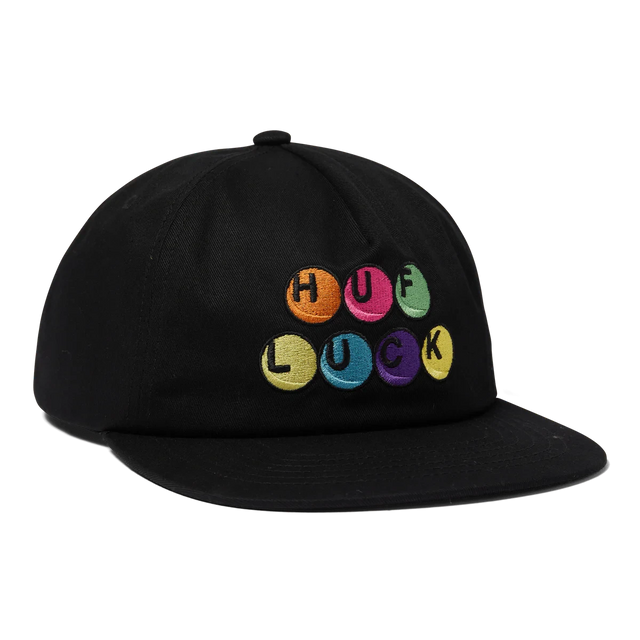 HUF Lucky 5 Panel Snapback Hat Black Men's Hats huf 