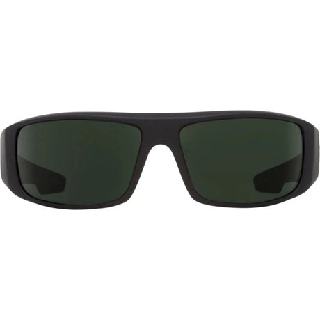 SPY Logan Soft Matte Black - Happy Grey Green Polarized Sunglasses Sunglasses Spy 