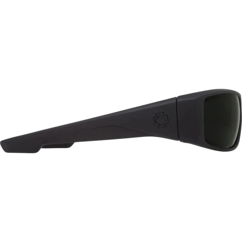 SPY Logan Soft Matte Black - Happy Grey Green Polarized Sunglasses Sunglasses Spy 