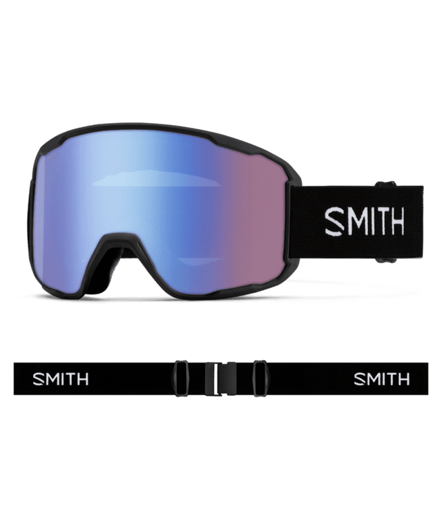 SMITH Preview Black - ChromaPop Storm Blue Sensor Mirror Snow Goggle Snow Goggles Smith 