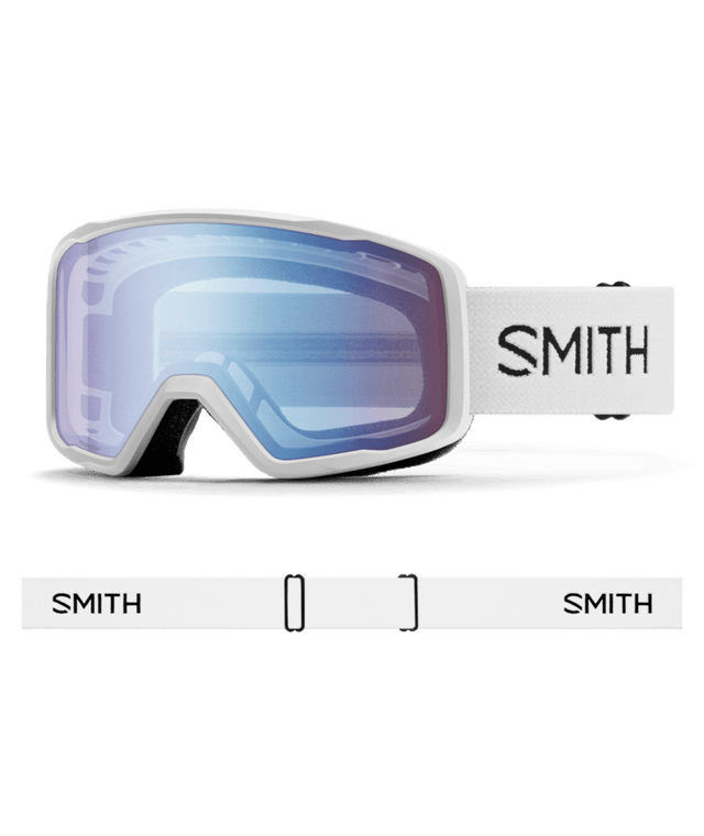 SMITH Tribute White - Blue Sensor Mirror Snow Goggle Snow Goggles Smith 