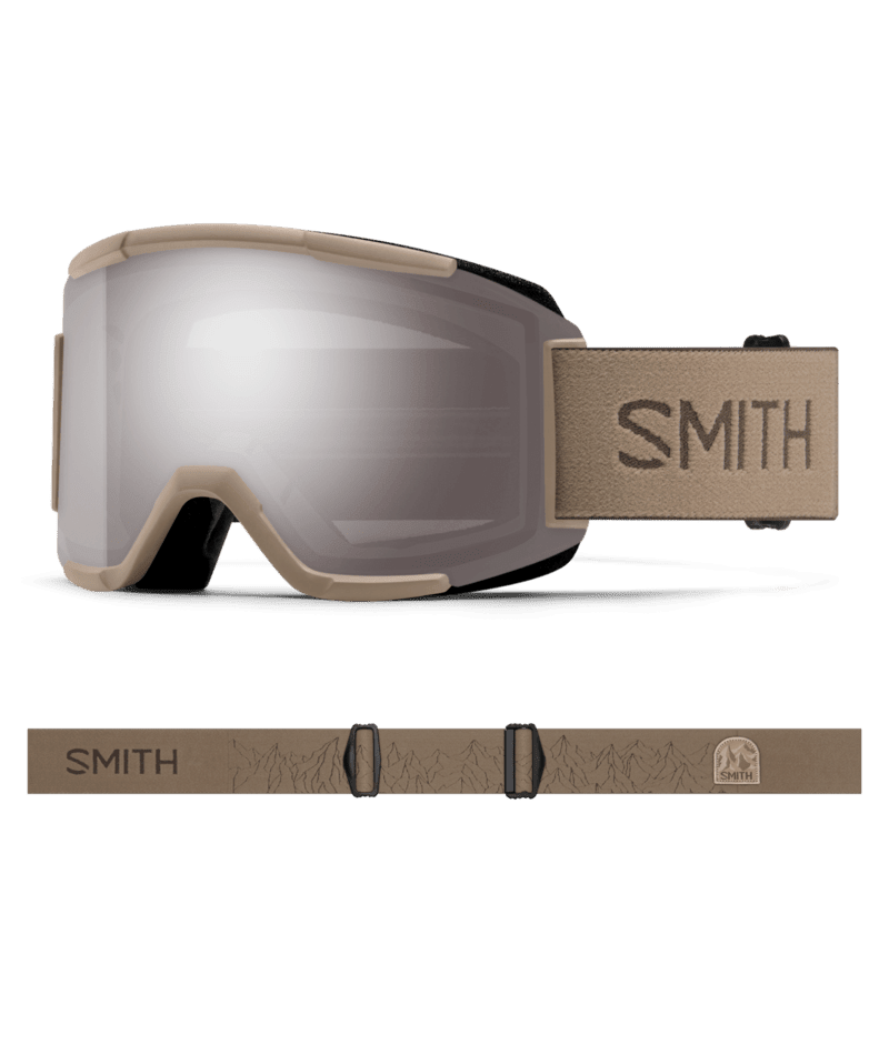 SMITH Squad Bandit - ChromaPop Sun Platinum Mirror + Clear Snow Goggle Snow Goggles Smith 