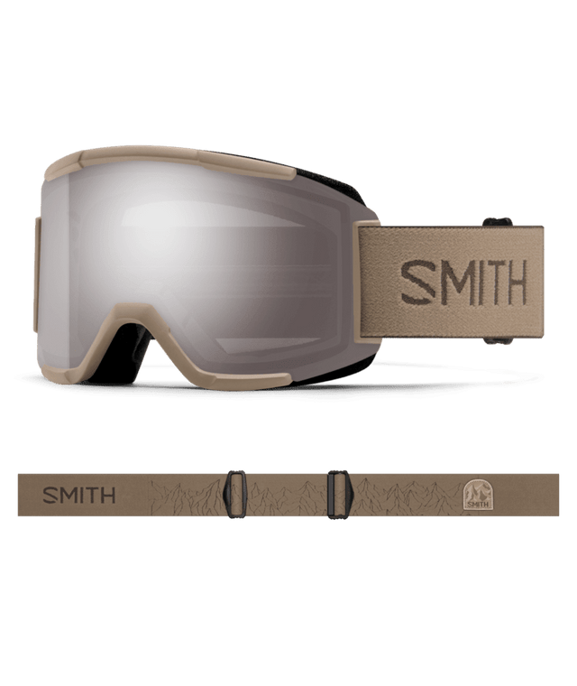 SMITH Squad Bandit - ChromaPop Sun Platinum Mirror + Clear Snow Goggle Snow Goggles Smith 