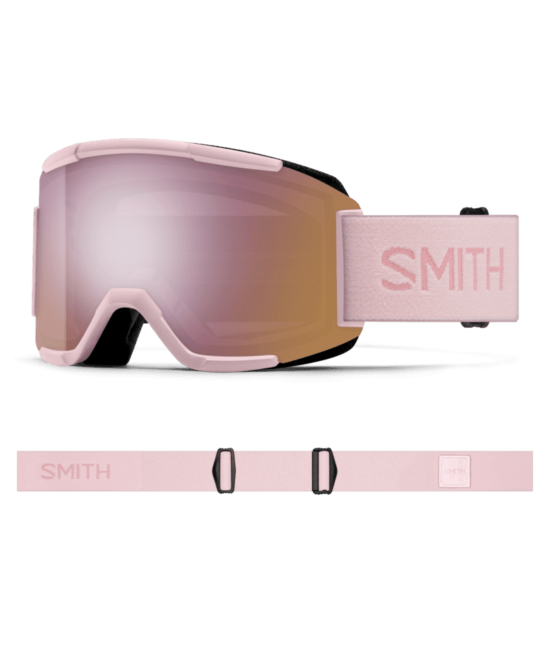 SMITH Squad Carnation - ChromaPop Everyday Rose Gold Mirror + Clear Snow Goggle Snow Goggles Smith 