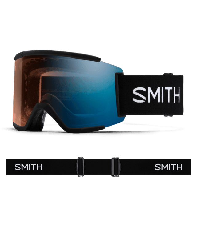SMITH Squad XL Black - ChromaPop Pro Photochromic Blue Mirror Snow Goggle Snow Goggles Smith 