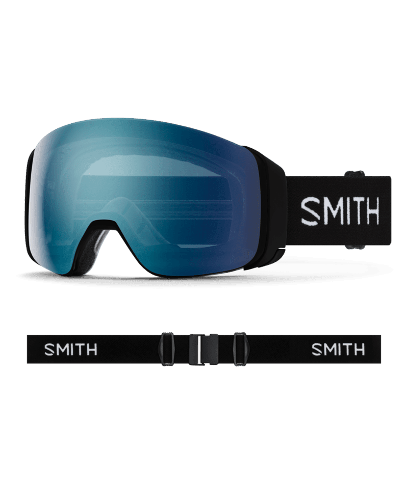 SMITH 4D Mag Black - ChromaPop Everyday Blue Mirror + ChromaPop Storm Blue Sensor Mirror Snow Goggle Snow Goggles Smith 