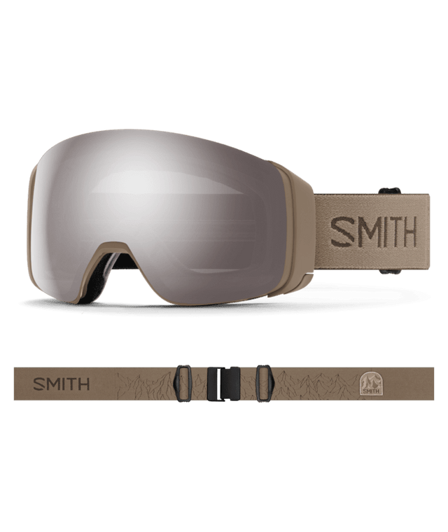 SMITH 4D Mag Bandit - ChromaPop Sun Platinum Mirror + ChromaPop Storm Blue Sensor Mirror Snow Goggle Snow Goggles Smith 