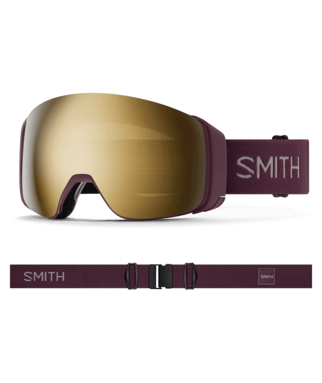 SMITH 4D Mag Mystic - ChromaPop Sun Black Gold Mirror + ChromaPop Storm Blue Sensor Mirror Snow Goggle Snow Goggles Smith 