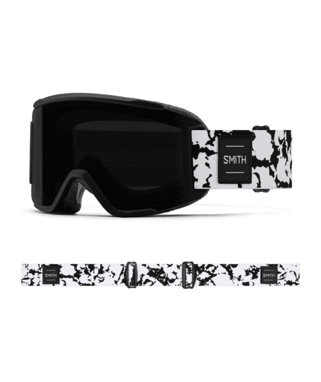 SMITH Squad S Black Marble - ChromaPop Sun Black + Yellow Snow Goggle Snow Goggles Smith 