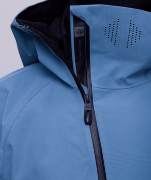 686 Hydra Thermagraph Snowboard Jacket Steel Blue Colorblock 2024 Men's Snow Jackets 686 