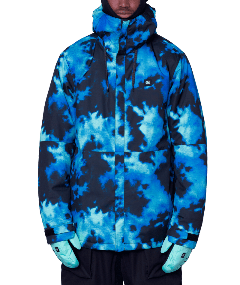 686 Foundation Insulated Snowboard Jacket Blue Slush Nebula 2024 Men's Snow Jackets 686 