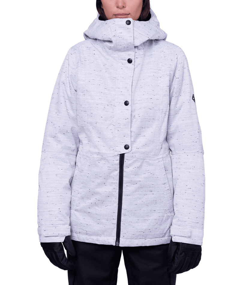 686 Women s Rumor Insulated Snowboard Jacket White Slub 2024