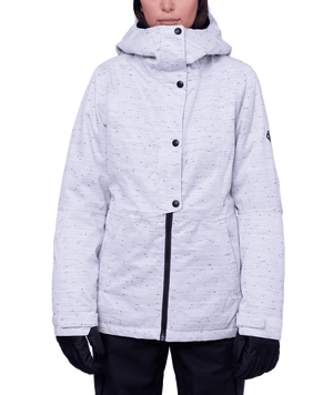 686 Women's Rumor Insulated Snowboard Jacket White Slub 2024 Women's Snow Jackets 686 