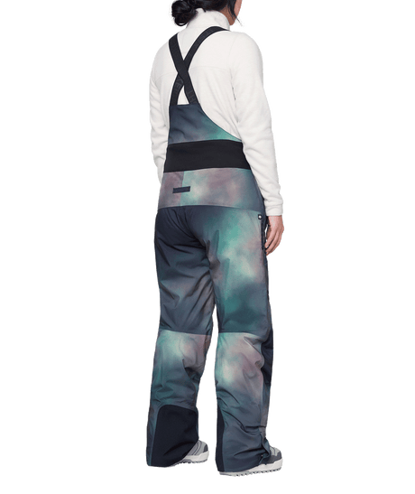 686 Women's Geode Thermagraph Bib Snowboard Pants Spearmint Spray 2024 Women's Snow Bib Pants 686 