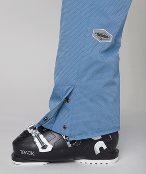 686 Women's Black Magic Insulated Bib Snowboard Pants Steel Blue Geo Jacquard 2024 Women's Snow Bib Pants 686 