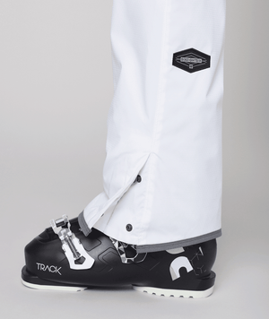 686 Women's Black Magic Insulated Bib Snowboard Pants White Geo Jacquard 2024 Women's Snow Bib Pants 686 