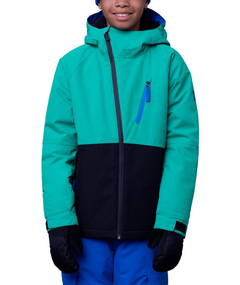 686 Hydra Insulated Jacket Boy M Greenery Colorblock