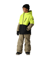 686 Youth Hydra Insulated Snowboard Jacket Lime Colorblock 2025 Youth Snow Jackets 686 