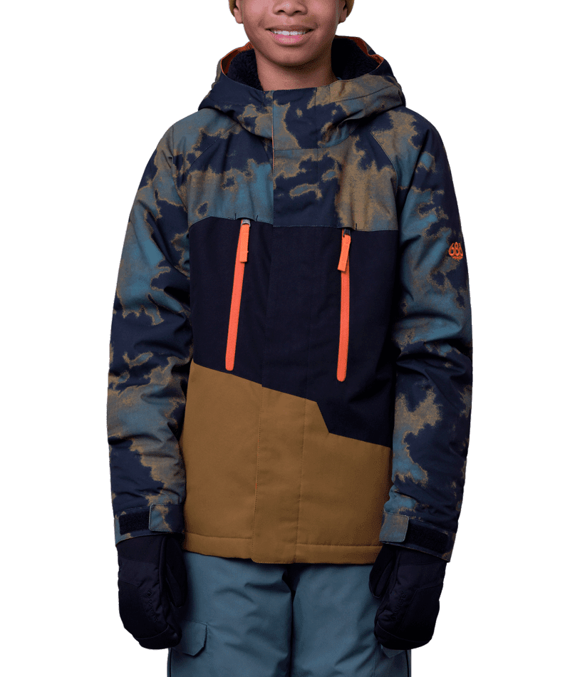 686 Youth Geo Insulated Snow Jacket Breen Nebula Colourblock 2024 Youth Snow Jackets 686 