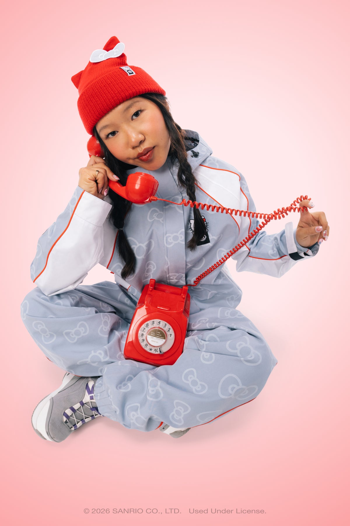686 Women's Hello Kitty Beanie Hello Kitty Red