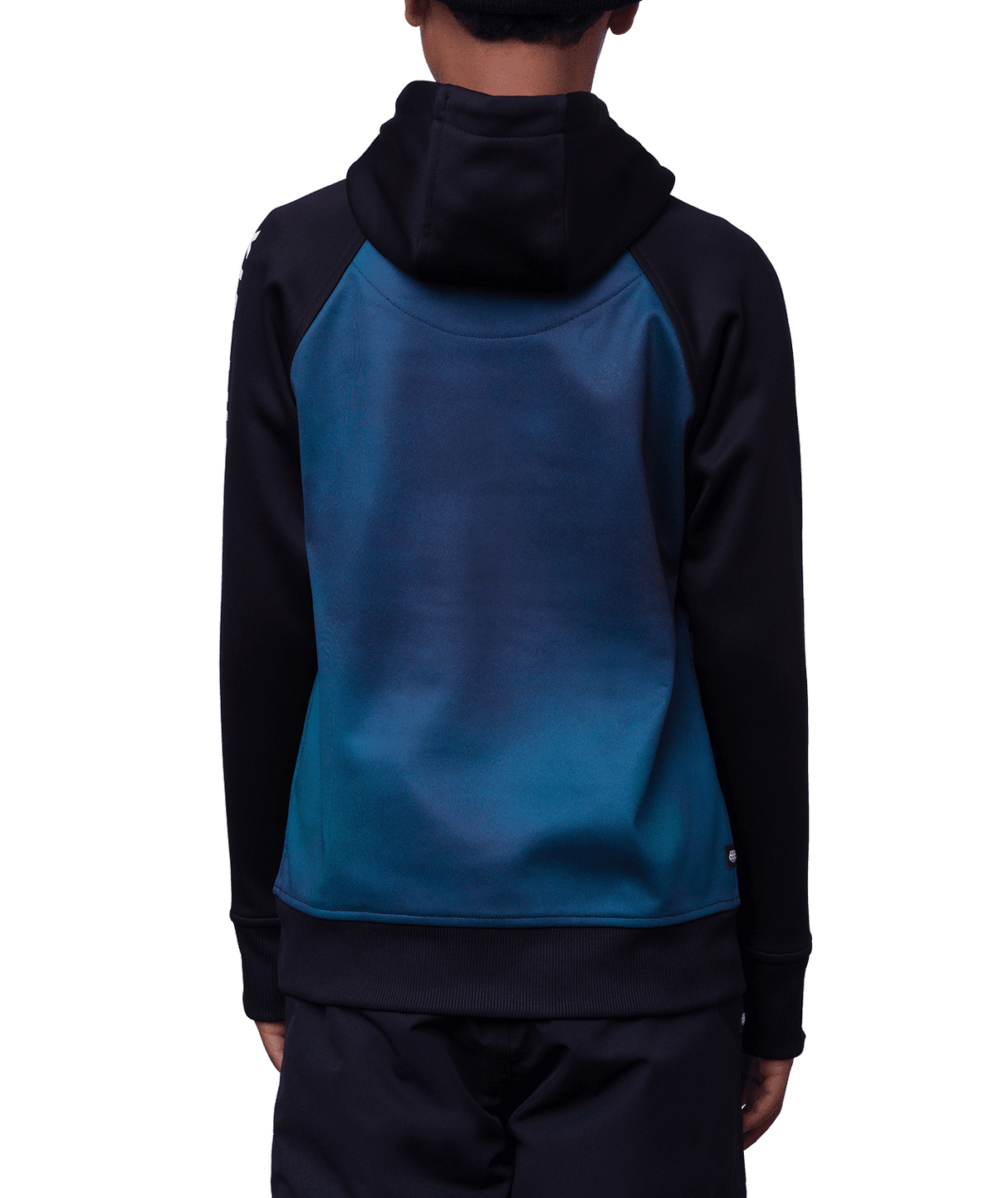 686 Boys' Bonded Fleece Pullover Hoodie Black Colorblock Boy's Pullover Hoodies 686 