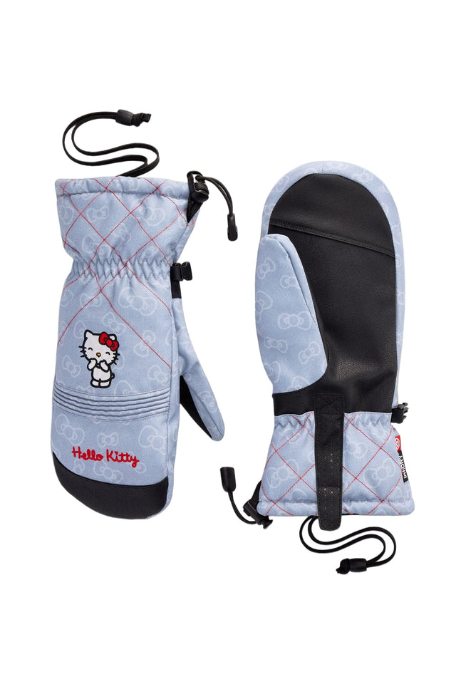 686 Women's Jubilee Mitt Hello Kitty Denim Women's Snow Mitts 686 