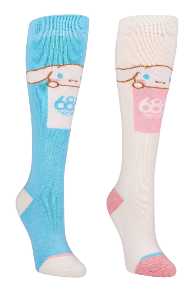 686 Women's Cinnamoroll Snow Socks 2 Pack Assorted Women's Snowboard Socks 686 