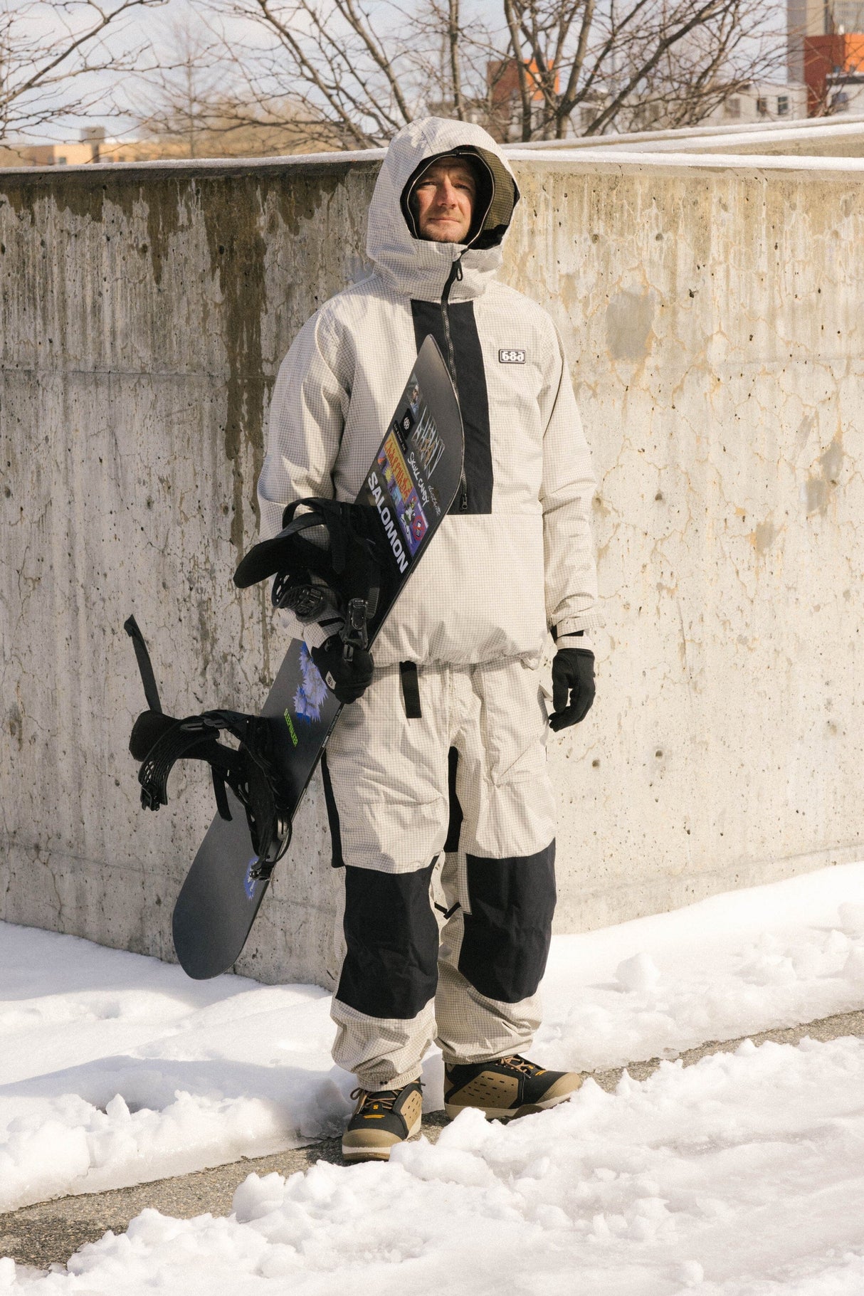 686 Ghost 2.5L Snowboard Pants Limestone Grid 2026 Men's Snow Pants 686 