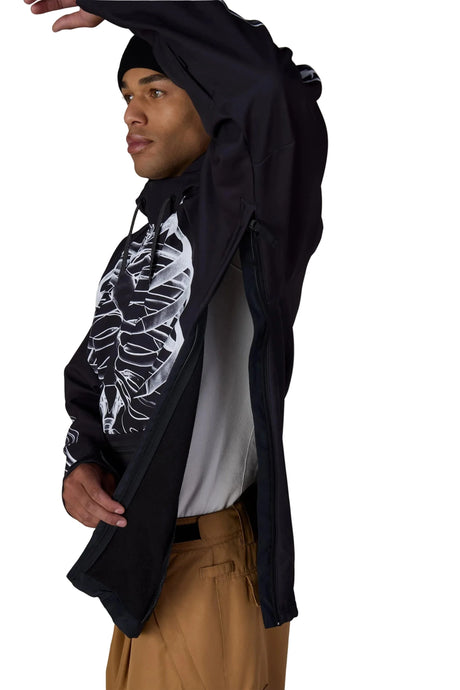 686 Waterproof Pullover Hoodie White Xray Men's Pullover Hoodies 686 